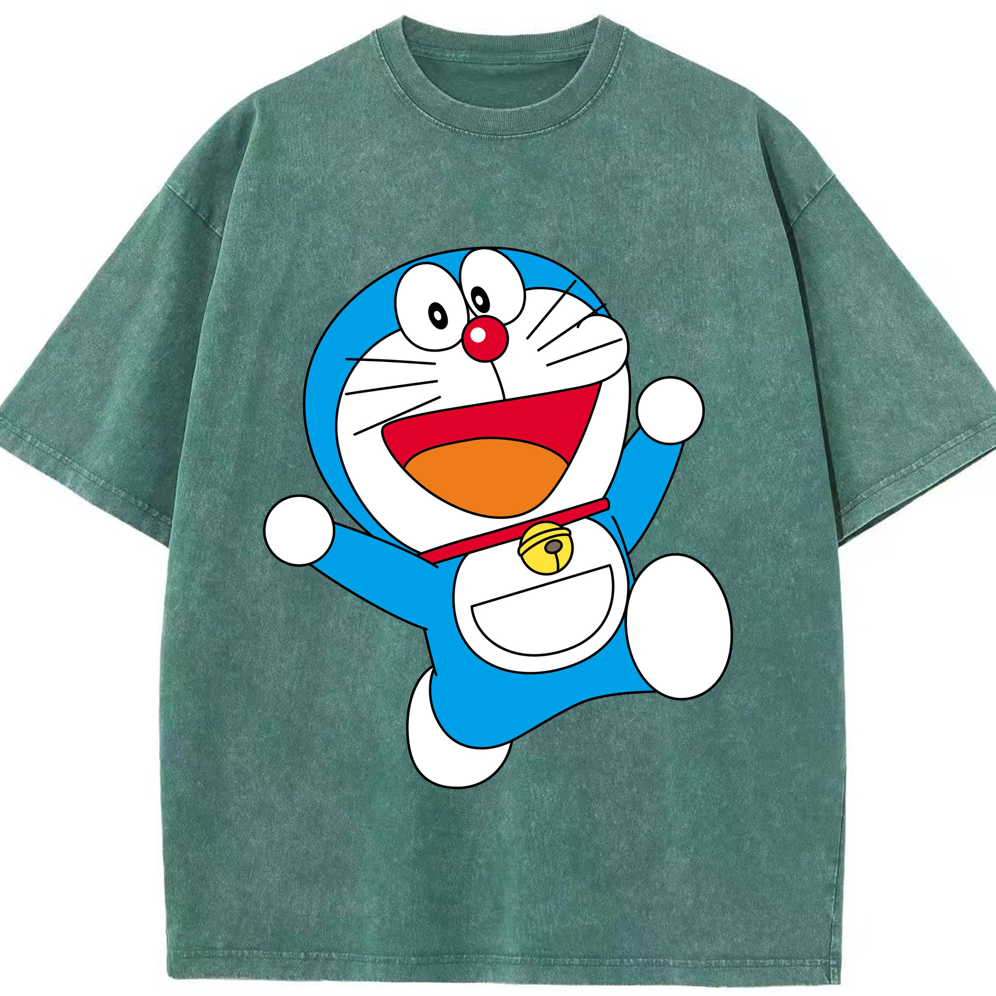 （画像用） ドラえもん Doraemon 綿100% ヴィンテージ風 半袖Tシャツ（フロントプリント）